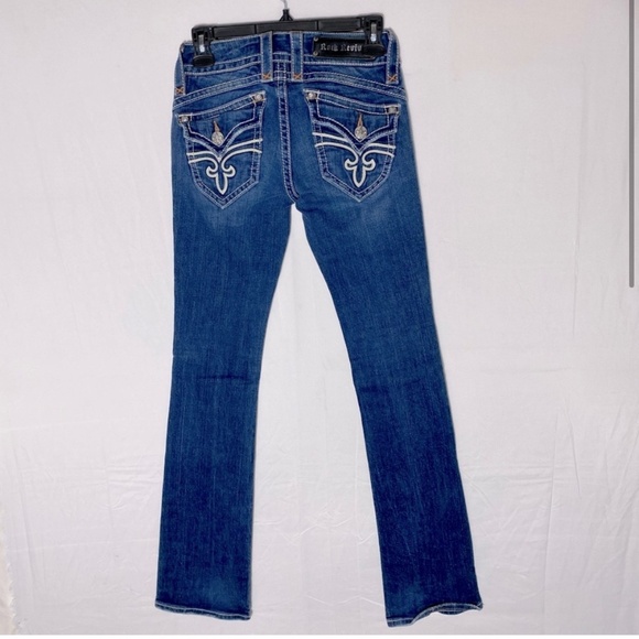 Rock Revival Stephanie Boot Med Wash Low Rise Boot Cut Jeans 26 - Picture 2 of 16